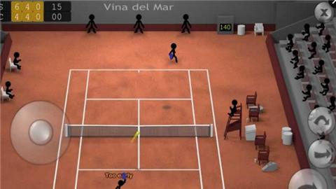 火柴人网球赛安卓版游戏截图（1）